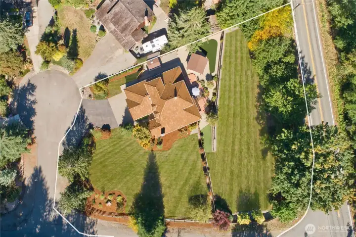 Aerial view of property.
