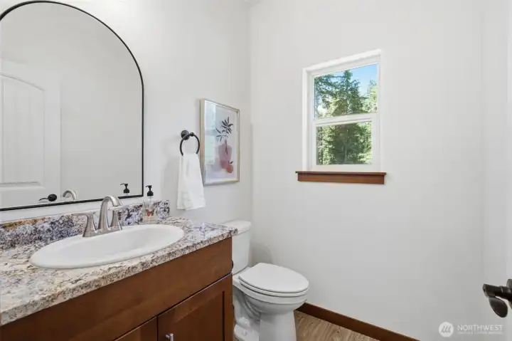 Half bath on the main floor