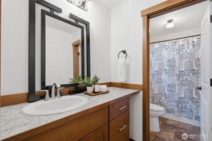Full bath on the second floor