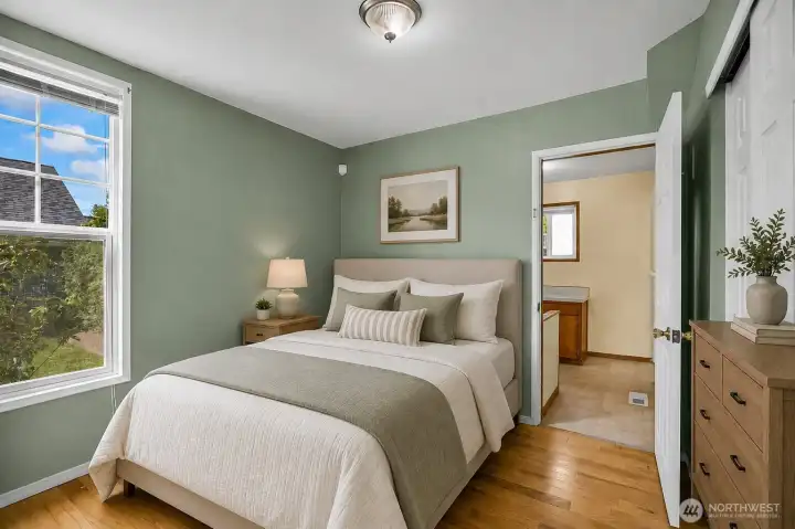 Downstairs Bedroom Virtually Staged