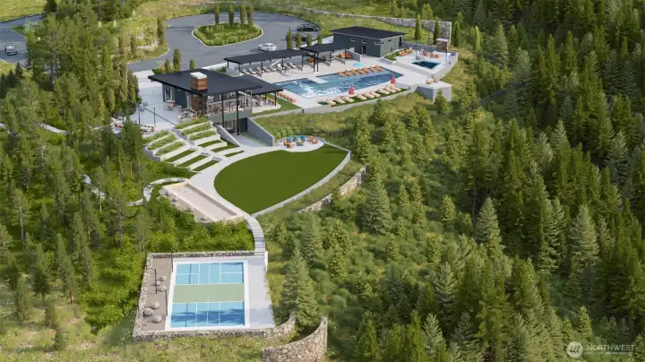 The nearly completed Skyline Ridge Lodge/Pool The nearly completed Skyline Ridge Lodge/Pool