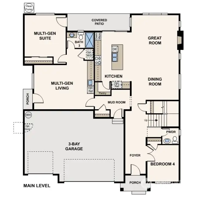 Marketing rendering of floor plan - may vary per location