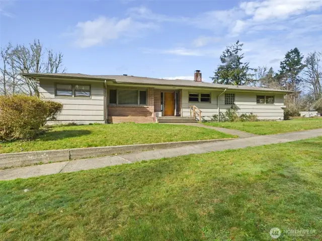 FRONT VIEW - From Arbutus Street, facing West.
