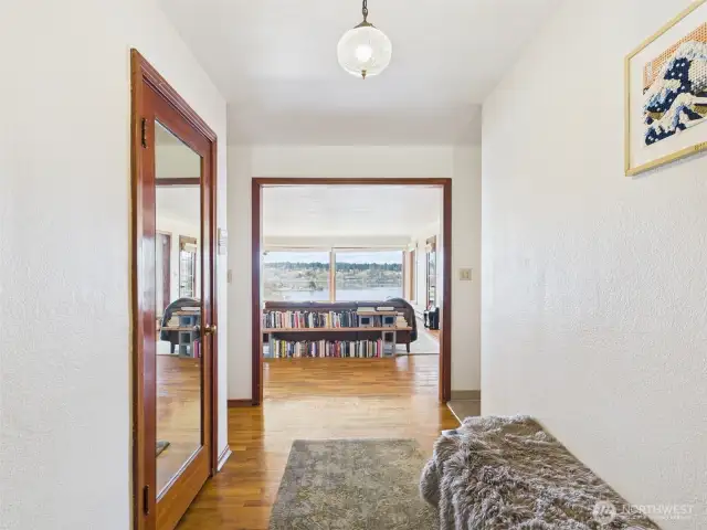 ENTRY - Living Room beyond, with water views!