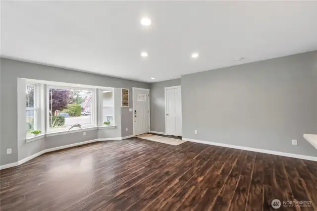 Bay window in the living room/ Dining room area