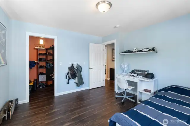 Bedroom #3 oversized with a walk in closet
