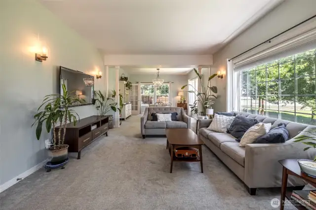 Spacious Living Room & Dining Room