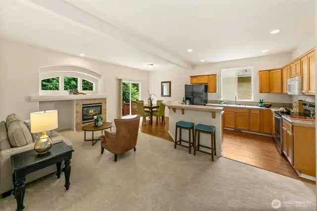 Big family room off the kitchen.