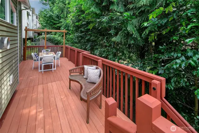 Large private deck.