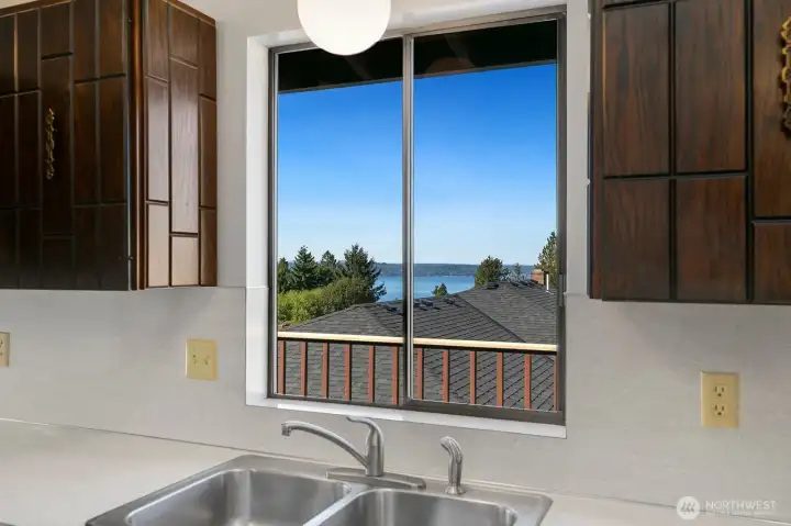 Watch ferries go to and fro from your kitchen window.