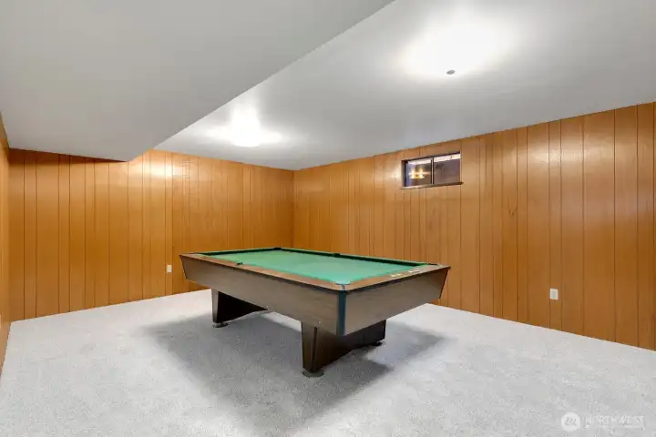 4th bedroom is very large (and may be non-conforming)  The standard 8' long pool table looks small in this room.  There is a large closet not seen in the picture - reference floor plans.