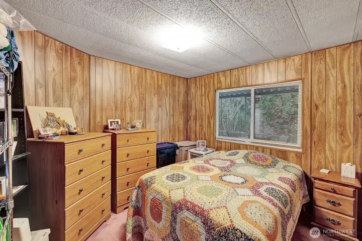 Guest bedroom will accommodate a double bed and additional furniture.