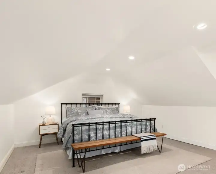 Darling and spacious primary bedroom