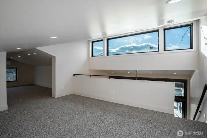 Loft area expands the living space with a bonus area and sleeping area.