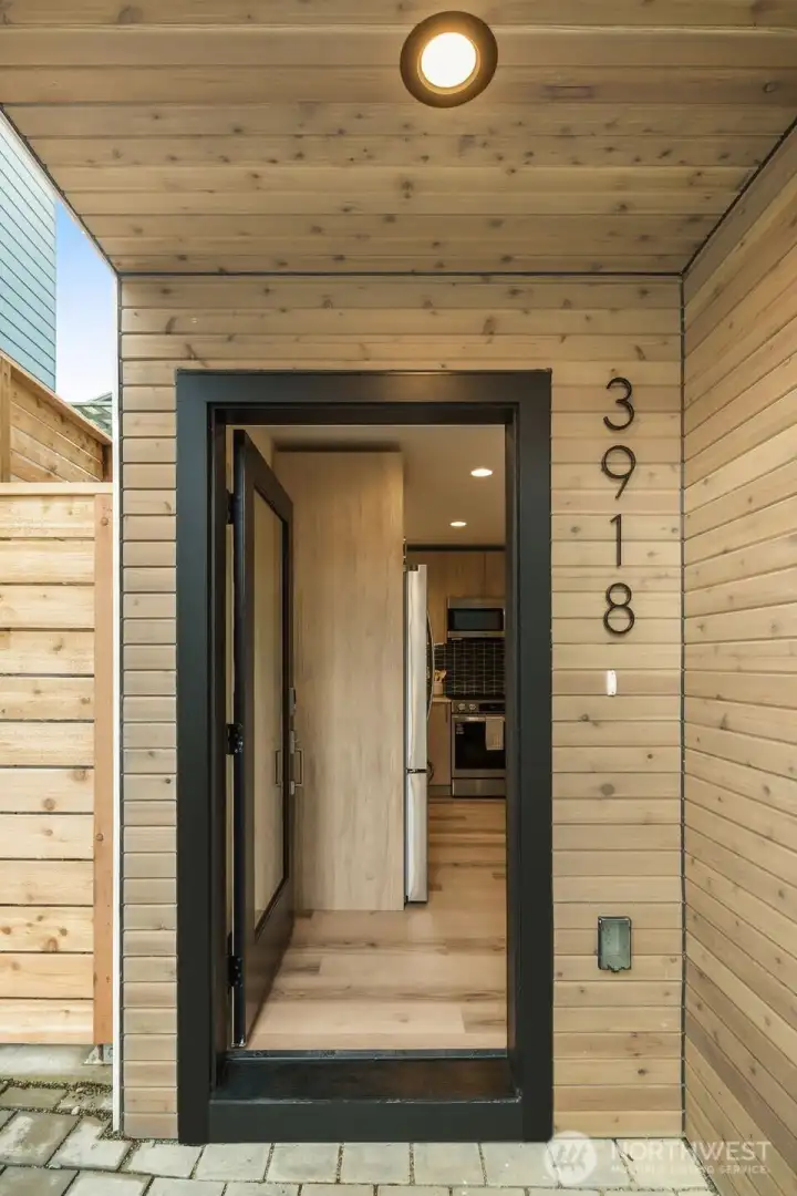 Warm and welcoming entry.