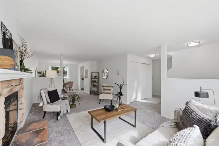 Fresh new interior paint throughout the home.