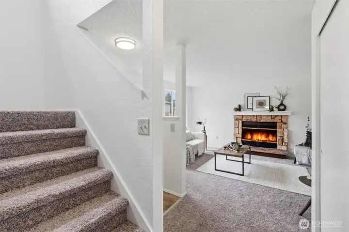 Near the stairs, you will find two closets, ideal for extra storage.