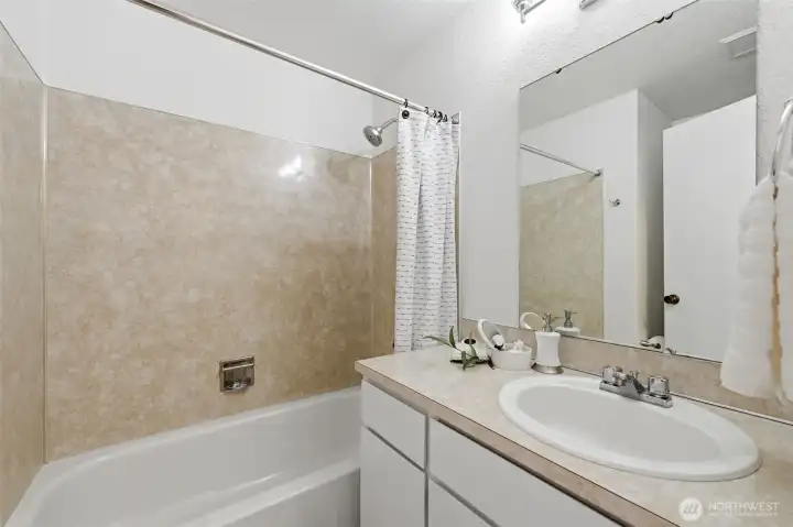 Full bathroom upstairs.