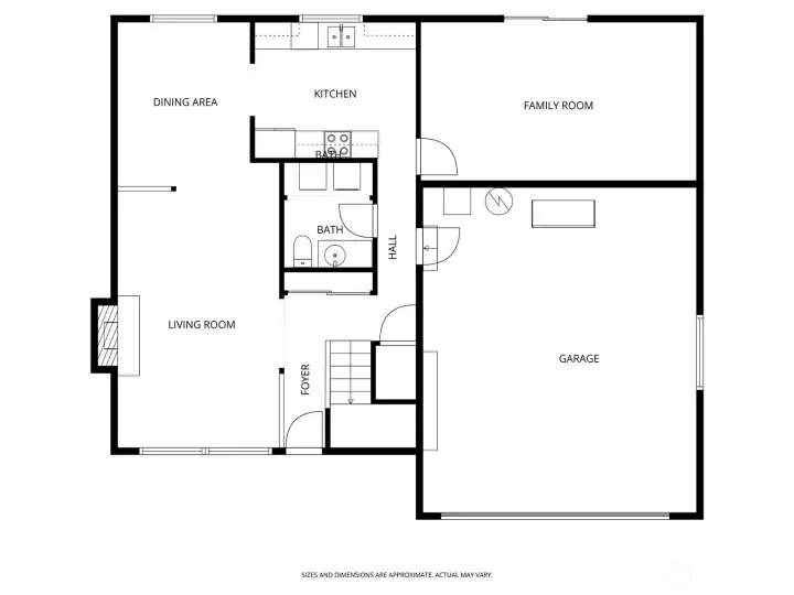 Main level floor plan.