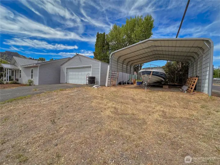 Large carport for recreational storage