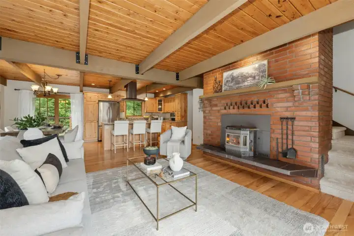 Pellet Stove in Great Room