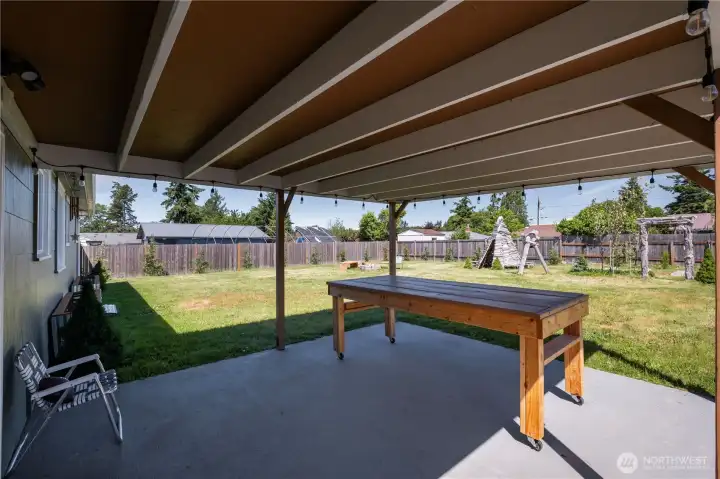 This patio will provide plenty of space for outdoor seating and BBQs! You can enjoy being outside year round. This patio will provide plenty of space for outdoor seating and BBQs! You can enjoy being outside year round.