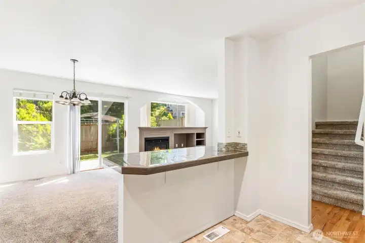 Peninusal Island for a nice open floorplan
