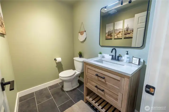 Updated main floor guest bathroom Updated main floor guest bathroom