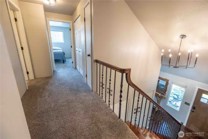Upper level hallway and landing Upper level hallway and landing