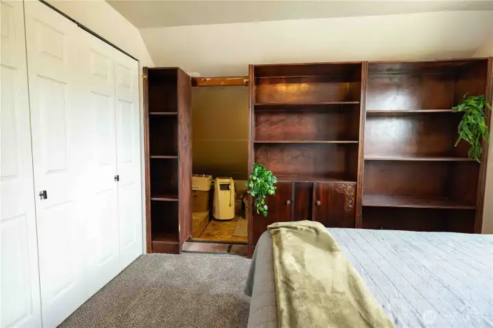 Hidden storage area offering extra functionality Hidden storage area offering extra functionality