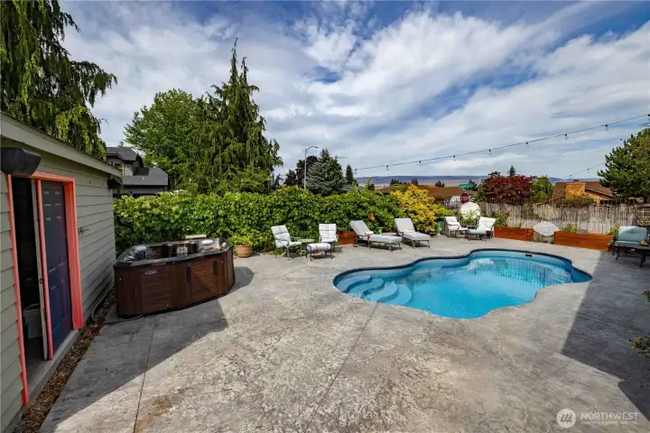 Private in ground pool and patio area Private in ground pool and patio area