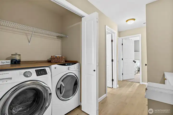 Laundry - Notice beautiful floors throughout