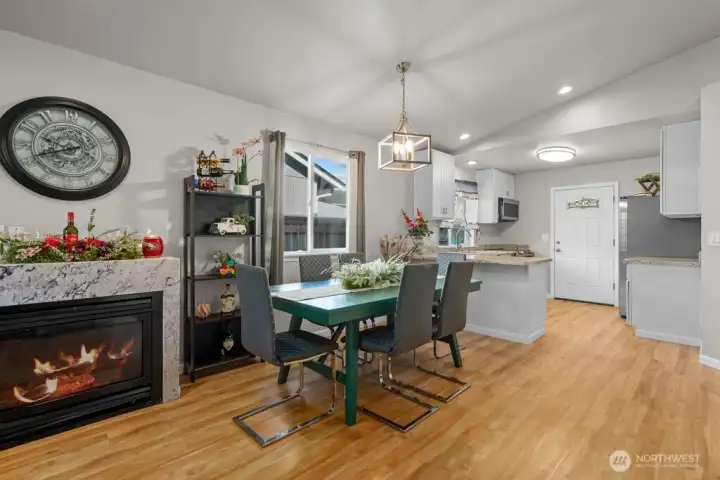 Ample space for dining table