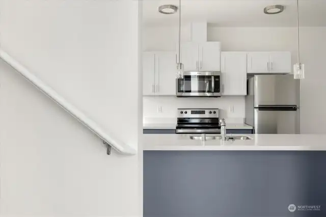 A2 & B2 kitchen w/access to upstairs