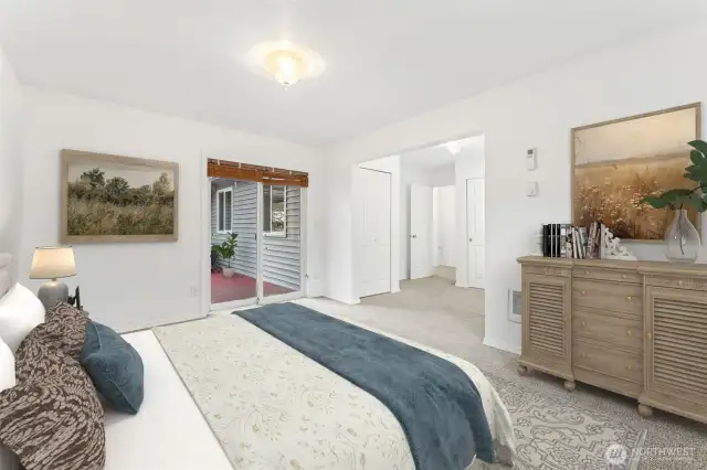 Master Bedroom to En-suite Bath & Separate Deck