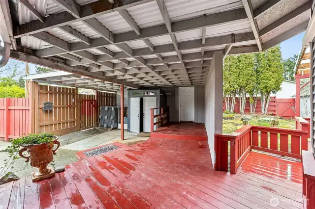 Entry to Garage & Deck