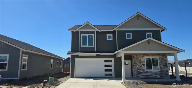 Front of home, under construction