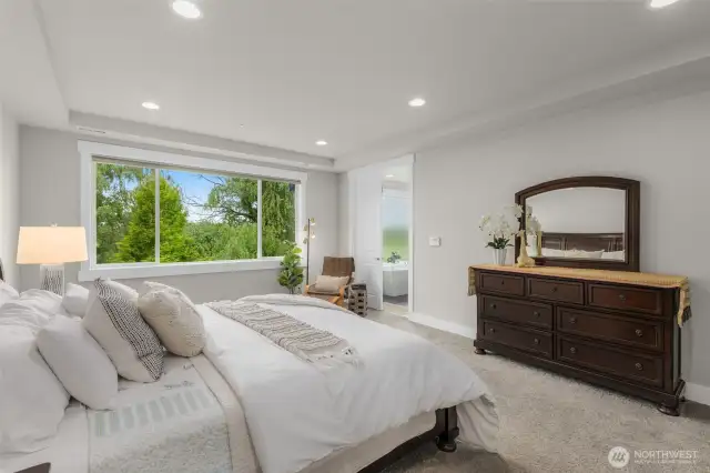 Primary Suite overlooking private back yard