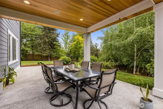 Easy to entertain outdoors year round with a covered deck
