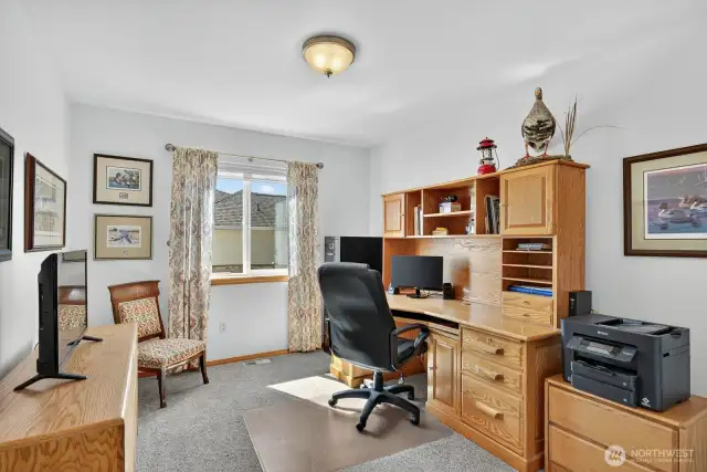 Bedroom #4 is currently being used as an office.  There is a nice closet as well.