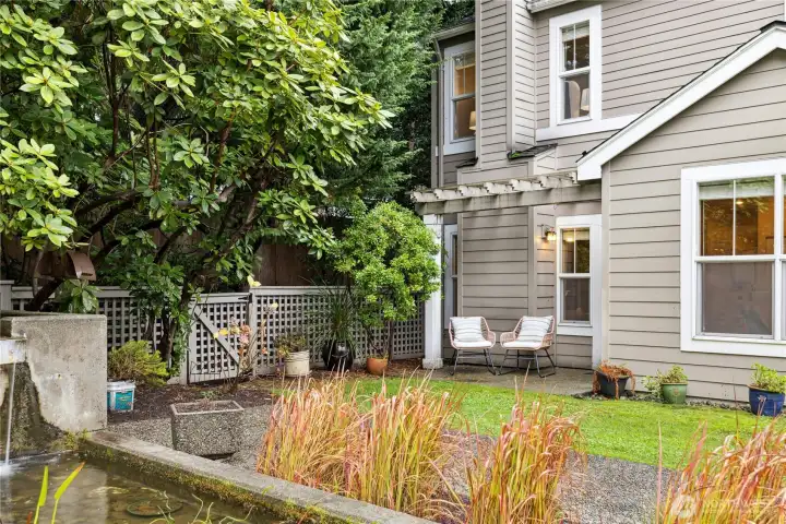 B-1 is an end unit on the east side of the building, tucked away from High School Rd. and Weaver Rd.