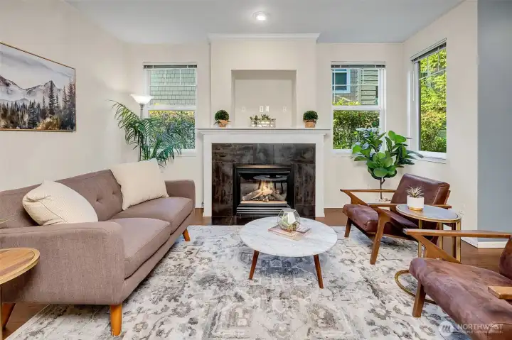 Gas fireplace for those cozy foggy mornings and relaxing evenings.