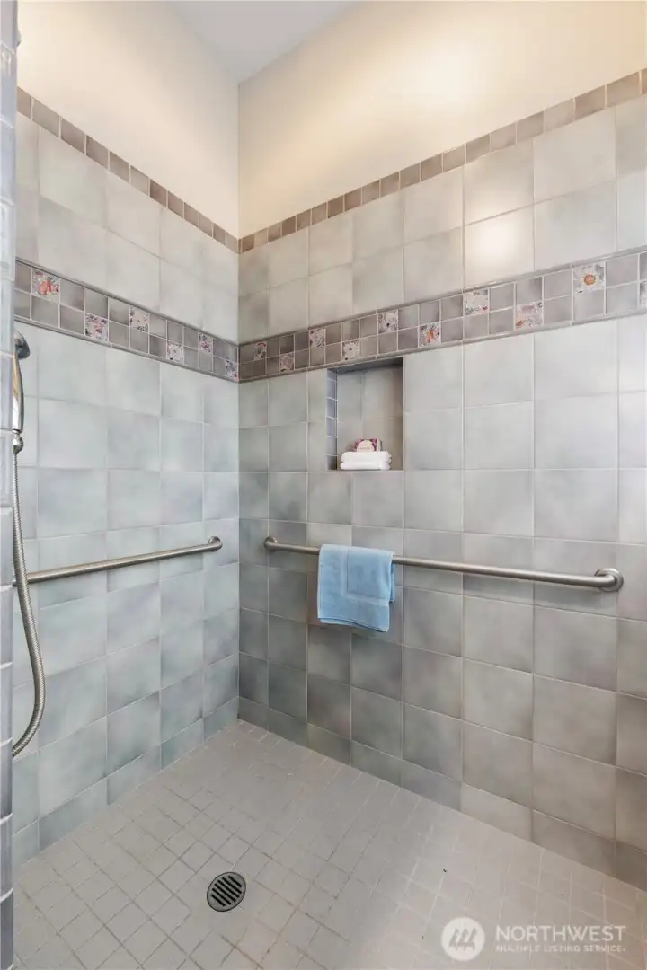 Spacious accessible shower