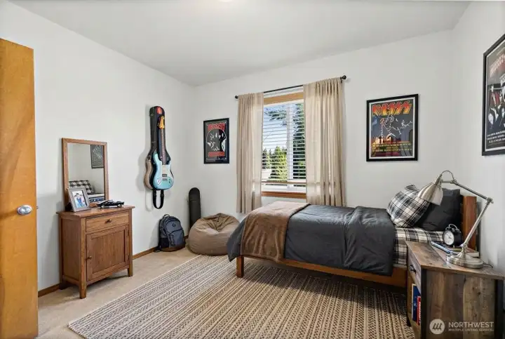 Bedroom one. (photo virtually staged)