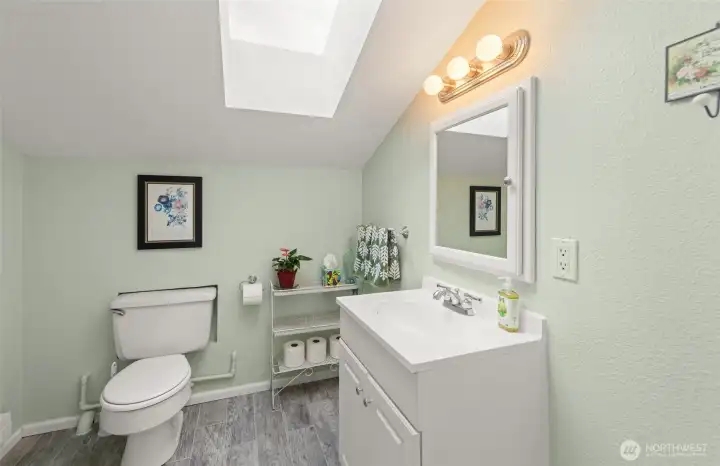 Upstairs half bathroom