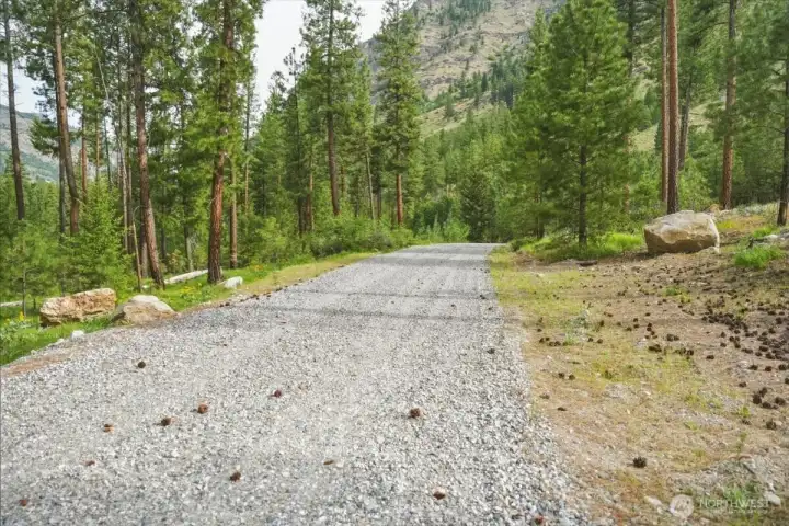 Graveled road.