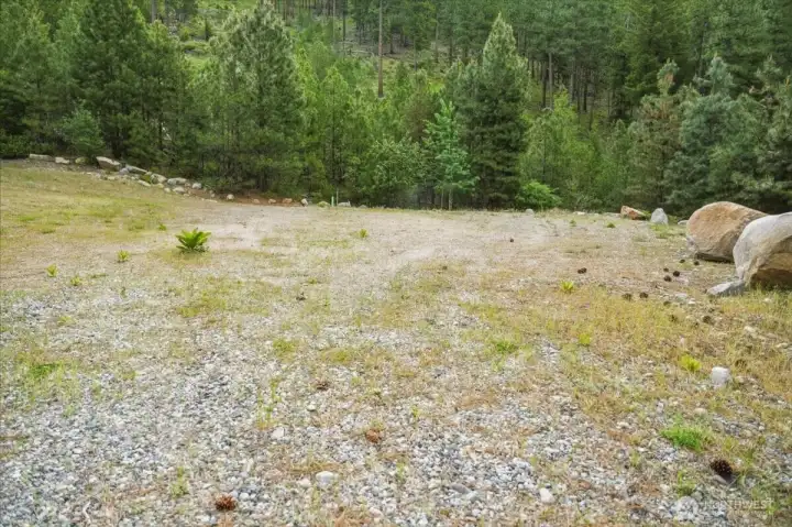 Driveway at the bottom of the property.