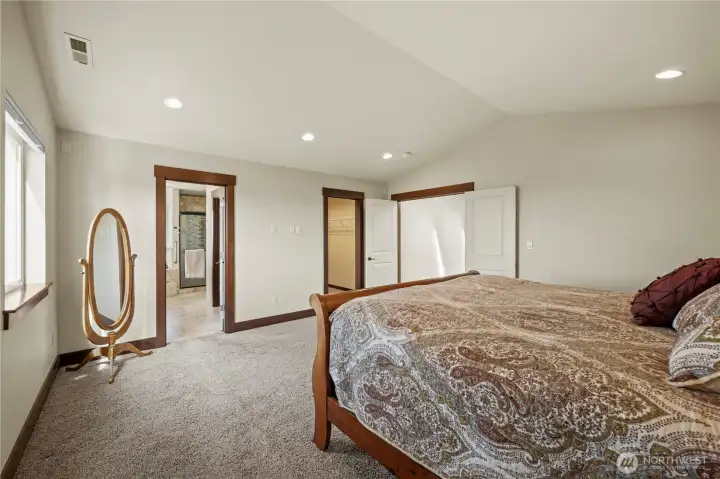 A true retreat featuring cathedral ceilings and a spacious, light-filled design.