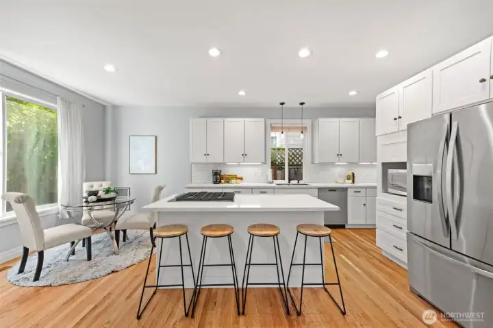 Updated kitchen with island