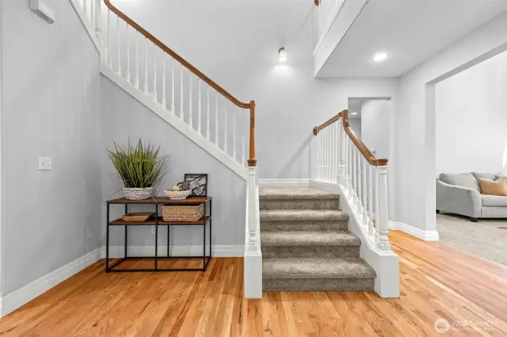 Stairway off entry.